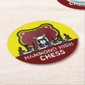 DESSOUS-DE-VERRE ROND EN PAPIER HAMMOND HIGH CHESS (Incliné)