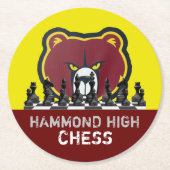 DESSOUS-DE-VERRE ROND EN PAPIER HAMMOND HIGH CHESS (Devant)