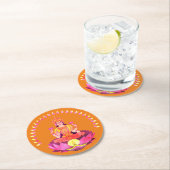 Dessous-de-verre Rond En Papier Happy Diwali - Deepalavi Lakshmi Goddess 1 (En situation)