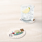 Dessous-de-verre Rond En Papier Happy Passover Plate Kosher Pesach (En situation)