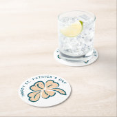 Dessous-de-verre Rond En Papier Happy St. Patrick`s Day Shamrock Clover (En situation)