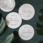 Dessous-de-verre Rond En Papier HARLOW L'amour Mariage moderne est enivrant