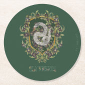 Dessous-de-verre Rond En Papier HARRY POTTER™ | Blason SLYTHERIN™ (Devant)