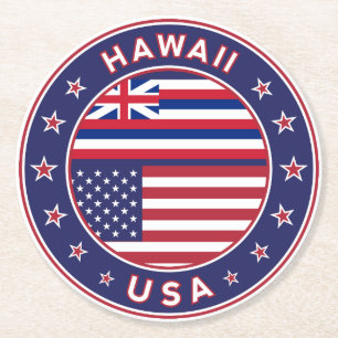 Dessous-de-verre Rond En Papier Hawaii