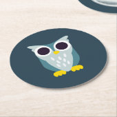 Dessous-de-verre Rond En Papier Henry le hibou (Incliné)