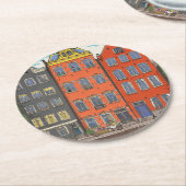 Dessous-de-verre Rond En Papier Herengracht Canal Amsterdam Pays-Bas (Incliné)