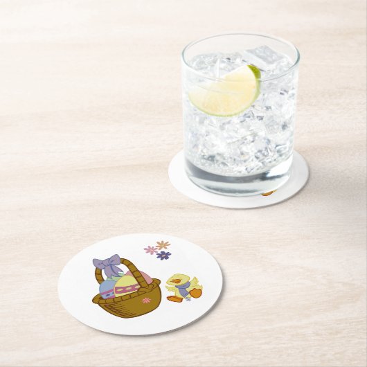 Dessous-de-verre Rond En Papier Heure de l'Est (En situation)