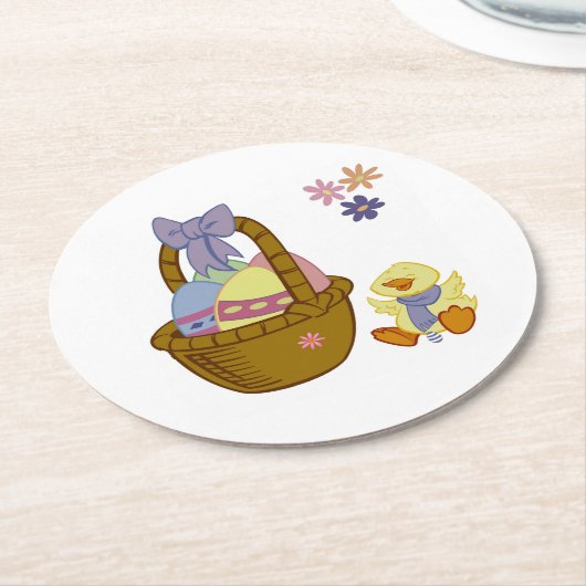 Dessous-de-verre Rond En Papier Heure de l'Est (Incliné)