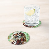 DESSOUS-DE-VERRE ROND EN PAPIER HIBOU (En situation)