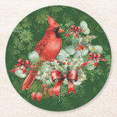 Dessous-de-verre Rond En Papier Holiday Bird (Devant)