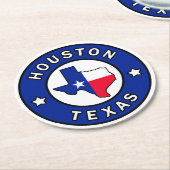 Dessous-de-verre Rond En Papier Houston Texas (Incliné)