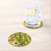 Dessous-de-verre Rond En Papier Hydrangea petiolaris (En situation)