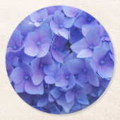 Dessous-de-verre Rond En Papier Hydrangée bleue (Devant)