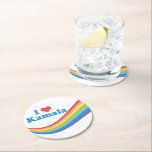 Dessous-de-verre Rond En Papier I Love Kamala Cute Election Rainbow<br><div class="desc">Un beau dessous de verre arc-en-ciel de Kamala Harris pour l'élection de 2024 qui dit I Love Kamala. Soutien mignon et coloré à notre vice-président.</div>