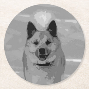 Dessous-de-verre Rond En Papier IcelandicSheepdog20151203