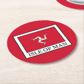 Dessous-de-verre Rond En Papier Île de Man (Incliné)