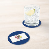 Dessous-de-verre Rond En Papier Illinois (En situation)