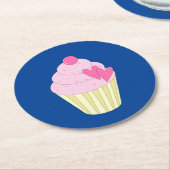 Dessous-de-verre Rond En Papier illusima bleu foncé (Incliné)