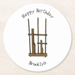 Dessous-de-verre Rond En Papier Illustration Angkpoumon