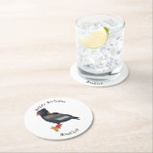 Dessous-de-verre Rond En Papier Illustration Bateleur Eagle (En situation)