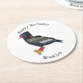 Dessous-de-verre Rond En Papier Illustration Bateleur Eagle (Incliné)