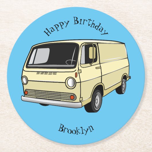 Dessous-de-verre Rond En Papier Illustration classique de van (Devant)