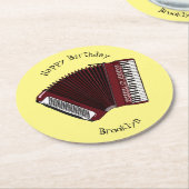 Dessous-de-verre Rond En Papier Illustration d'accordion (Incliné)