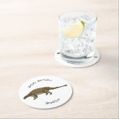 Dessous-de-verre Rond En Papier Illustration d'Ankylosaurus (En situation)