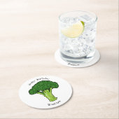 Dessous-de-verre Rond En Papier Illustration de Broccoli (En situation)