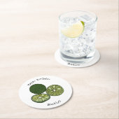 Dessous-de-verre Rond En Papier Illustration de chaux Kaffir (En situation)