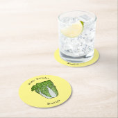 Dessous-de-verre Rond En Papier Illustration de chou chinois (En situation)