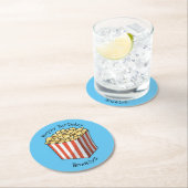 Dessous-de-verre Rond En Papier Illustration de dessin animé Popcorn (En situation)