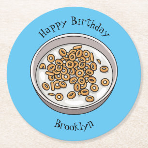 Dessous-de-verre Rond En Papier Illustration de dessin sur les céréales