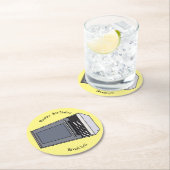 Dessous-de-verre Rond En Papier Illustration de dessin sur micro-ondes (En situation)