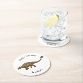 Dessous-de-verre Rond En Papier Illustration de dinosaure blindé Ankylosaurus (En situation)