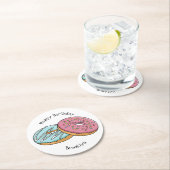 Dessous-de-verre Rond En Papier Illustration de Donut (En situation)