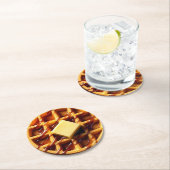 Dessous-de-verre Rond En Papier Illustration de gaufre (En situation)