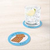 Dessous-de-verre Rond En Papier Illustration de gaufre (En situation)