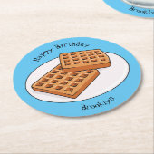 Dessous-de-verre Rond En Papier Illustration de gaufre (Incliné)