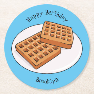 Dessous-de-verre Rond En Papier Illustration de gaufre
