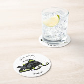 Dessous-de-verre Rond En Papier Illustration de motoneige (En situation)