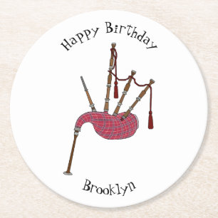 Dessous-de-verre Rond En Papier Illustration de pipes