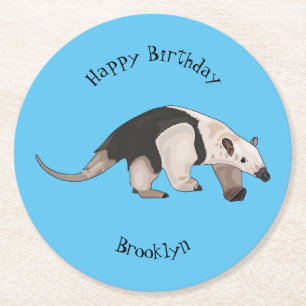 Dessous-de-verre Rond En Papier Illustration de Tamandua