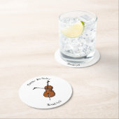 Dessous-de-verre Rond En Papier Illustration de violoncelle (En situation)