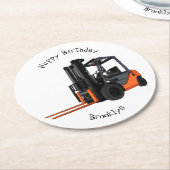 Dessous-de-verre Rond En Papier Illustration du chariot élévateur (Incliné)