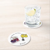 Dessous-de-verre Rond En Papier Illustration du mixer (En situation)