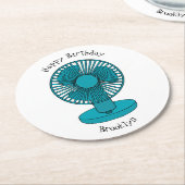 Dessous-de-verre Rond En Papier Illustration du ventilateur (Incliné)