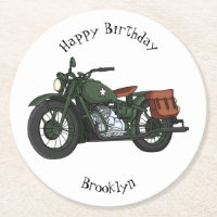 Illustration d'une moto de croiseur militaire