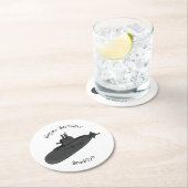 Dessous-de-verre Rond En Papier Illustration sous-marine (En situation)