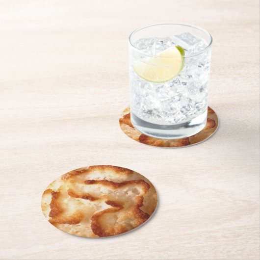 Dessous-de-verre Rond En Papier Image Macaroon Cookie (En situation)